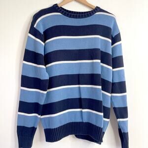 Brandy Melville Striped Coastal Fisherman Core Preppy Nautical Cotton Sweater L